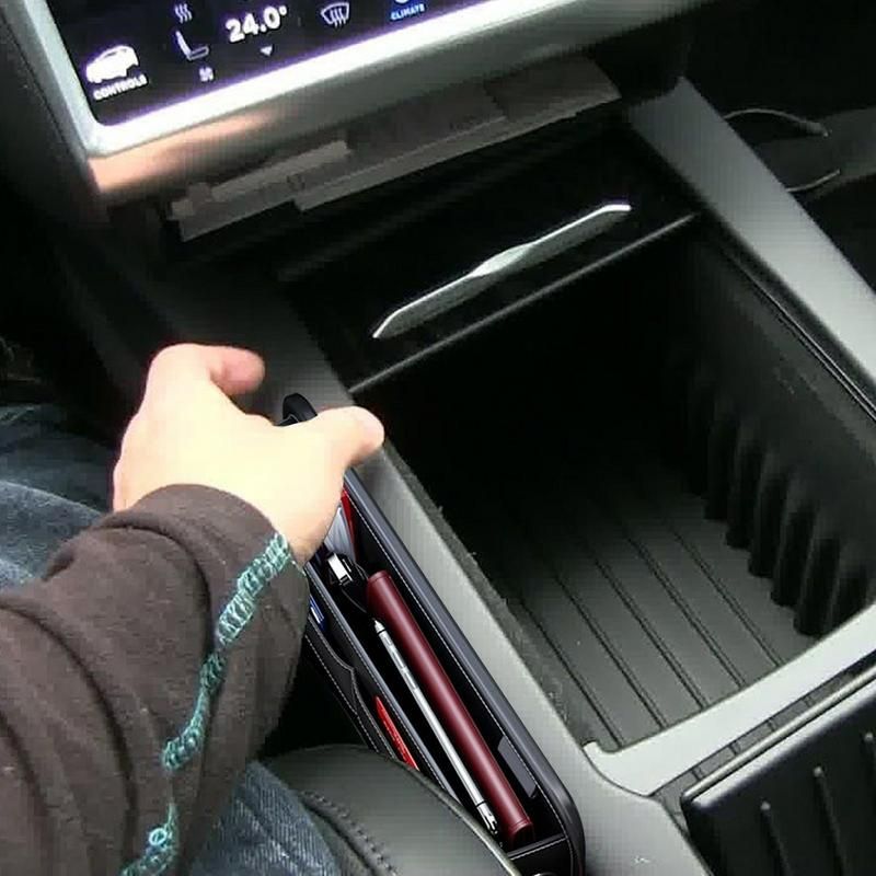 Opbevaringsboks til bilen i læder